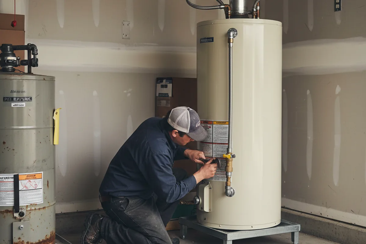 Water heater and shutoff valve replacement in Cawood